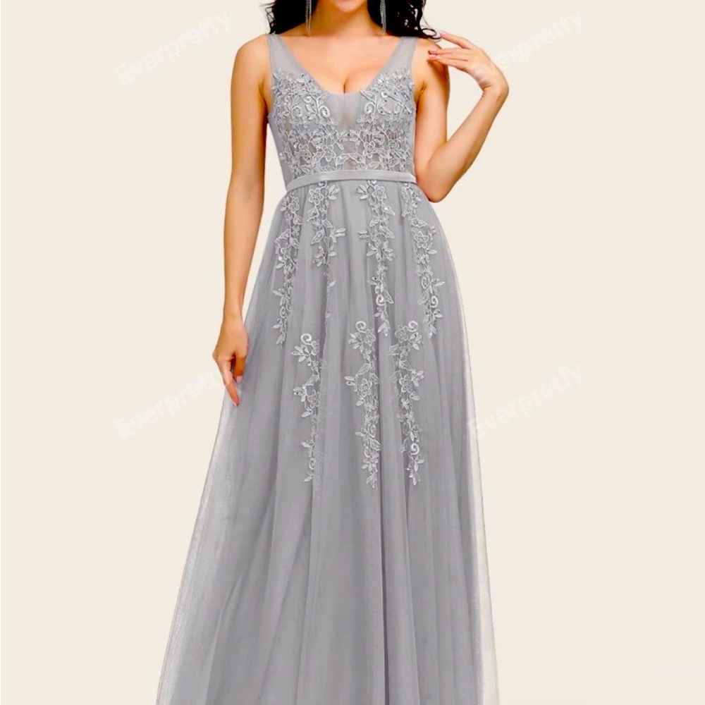 Gray Night party dress
